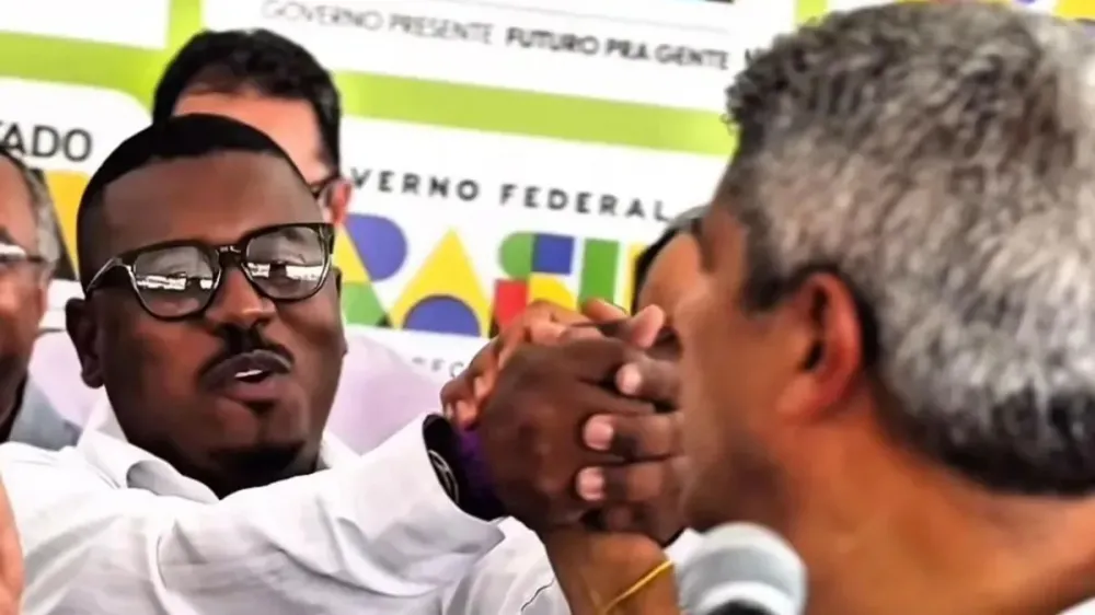 Pancadinha e Jerônimo durante agenda em Itabuna - Foto: Reprodução