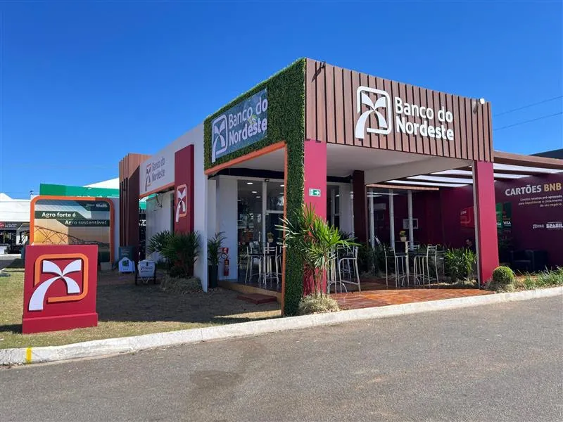 Estande do Banco do Nordeste na Bahia Farm Show 2025. Crédito: Lorena Passos