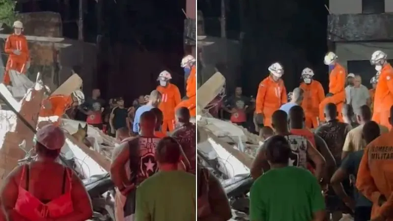 Ao todo, seis pessoas foram atingidas pelo desabamento; outras duas estariam sob os escombros