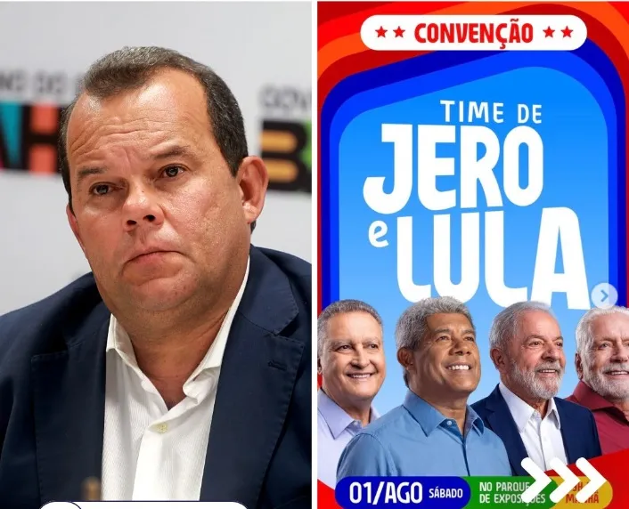 Geraldo Júnior é descartado de material de divulgação da convenção de Jerônimo Rorigues 