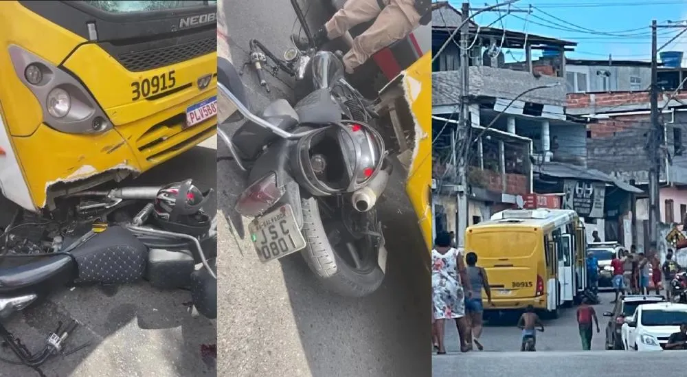 Motociclista fica Gravemente ferido após colidir de frente com ônibus no Rio Sena 