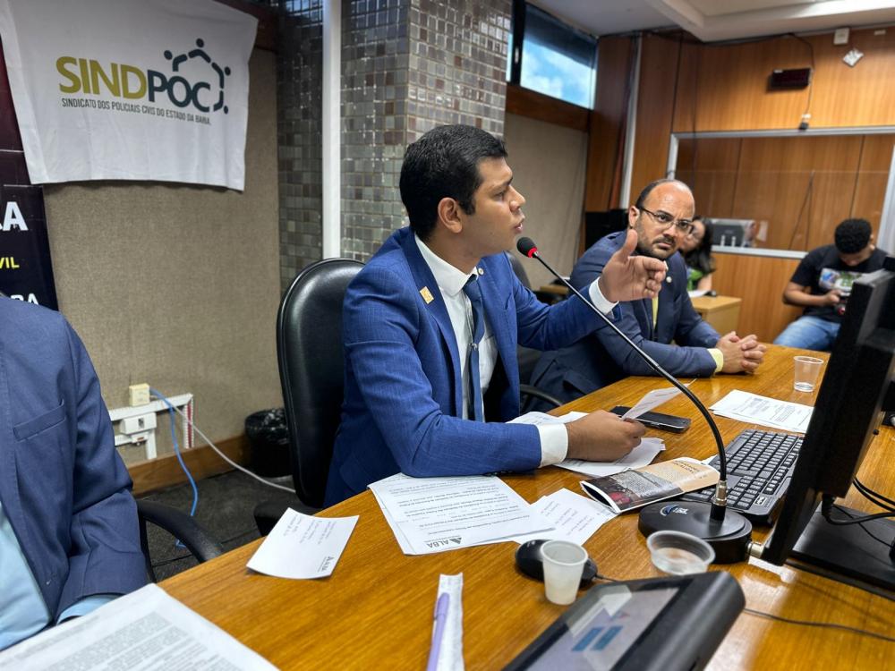 Presidida por Diego Castro, Assembleia promove audiência para discutir plano salarial da Polícia Civil da Bahia