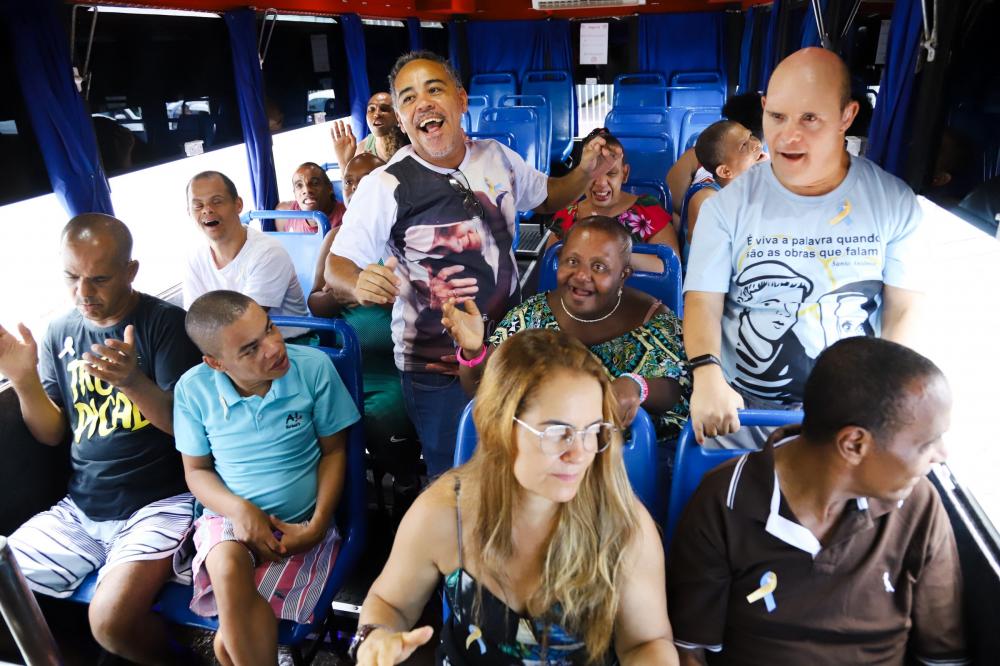 Bondinho Baiano fez ação especial para celebrar Dia Internacional da Síndrome de Down
