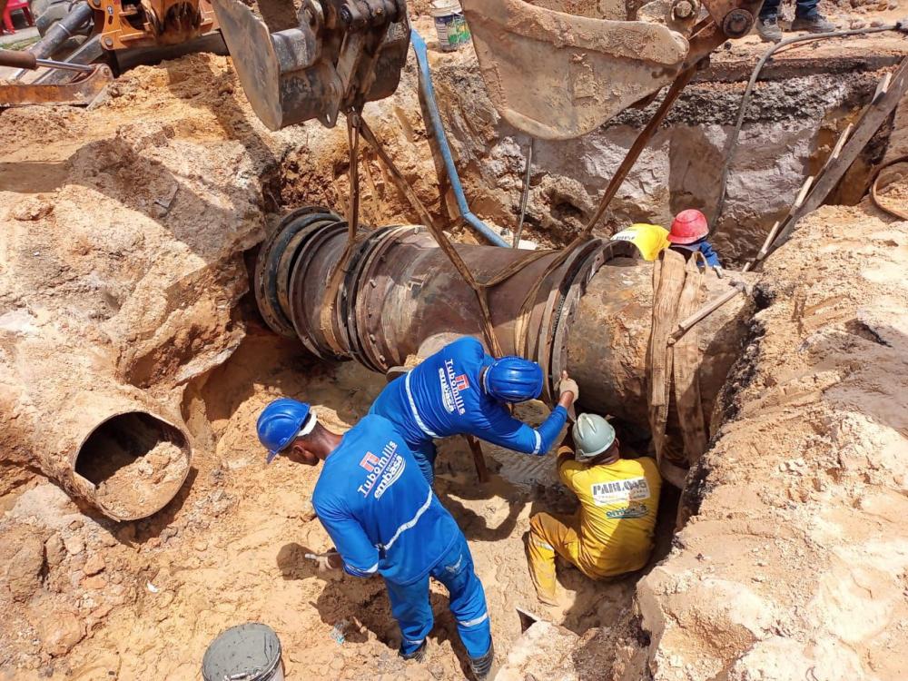Com ligação de nova adutora, fornecimento de água é retomado em Camaçari nesta quinta-feira (11)