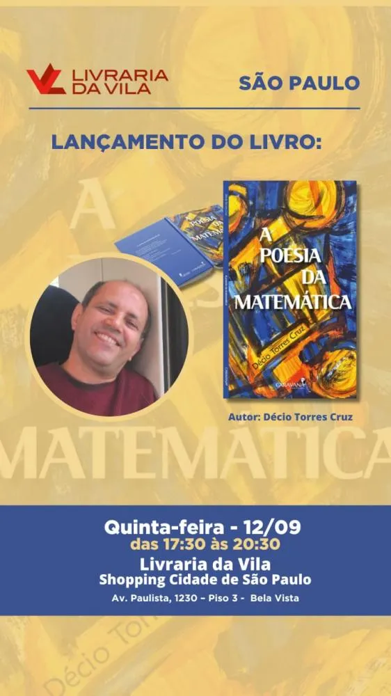 Imortal Torres Cruz lança novo livro ‘A poesia da matemática’