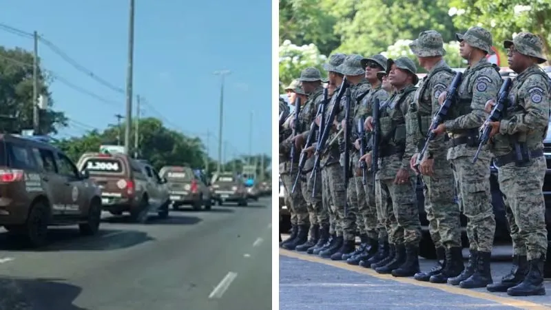 Foto das forças especiais da Polícia Militar chegando na Capital Baiana / @reprodução das redes sociais