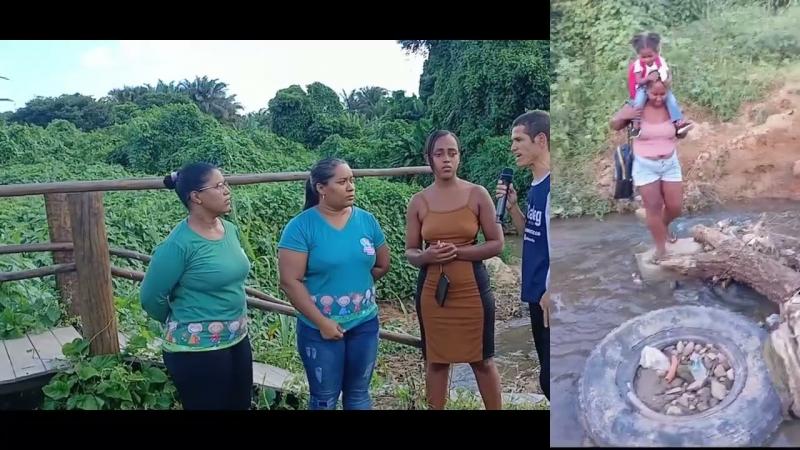  Mães e profissionais de creche do bairro de Periperi pedem SOCORRO após ponte desabar