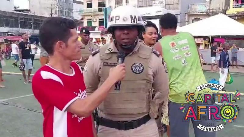 Sob o comando do Major Daniel 18ª CIPM leva segurança para os foliões no Carnaval 2024 em Periperi